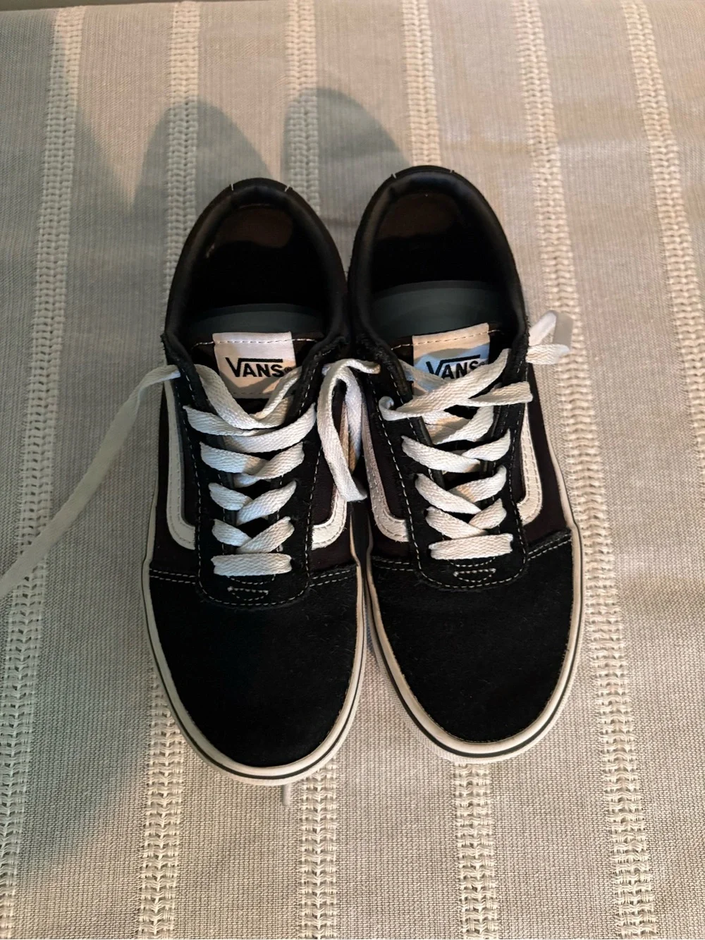 Vans Black & White Low-Top Skate Sneakers